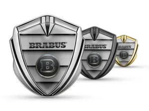 Brabus Emblema Metallico Badge Look Tuning Dettaglio Lucido